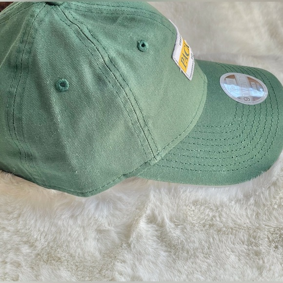 NWT GREEN BAY PACKERS OFFICIAL NFL HAT GREEN logo’s Green gold &white Adjustable - Picture 3 of 6